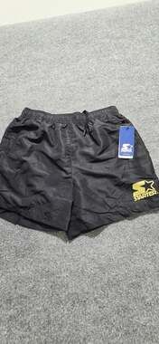 Starter Youth,Black Nylon Athletic Quick Dry Volley Swim Trunks Shorts Size S